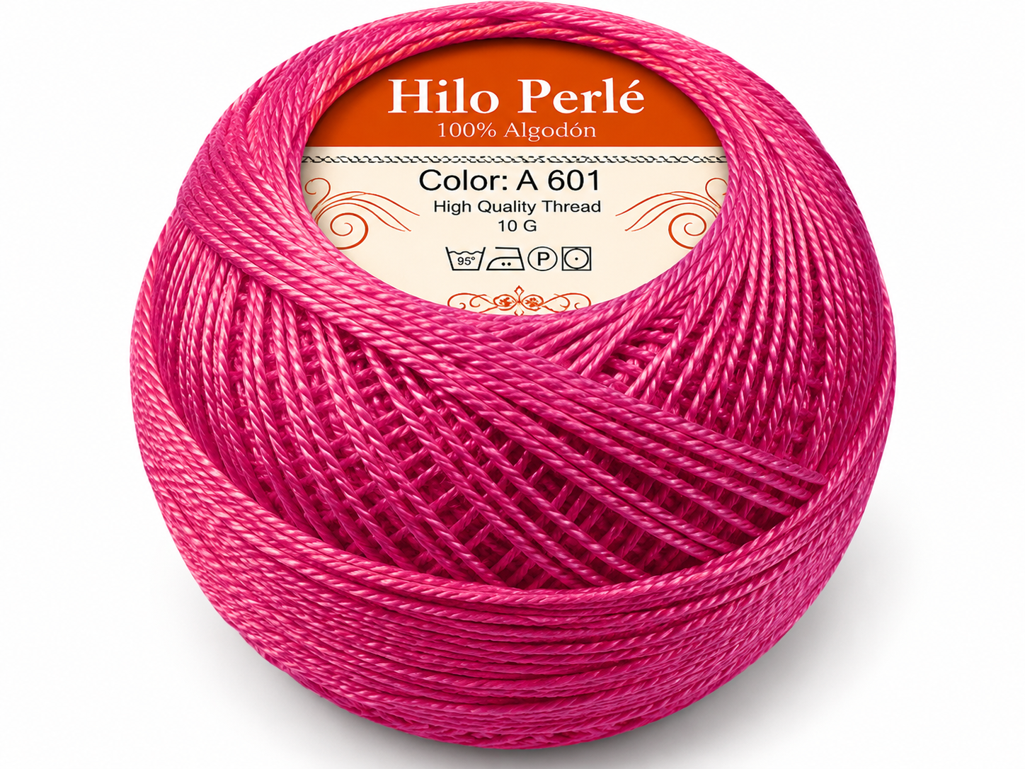 Hilo perlé para bordar #8 100% algodón Color Fucsia oscuro - 601 - 10 gramos por ovillo (Caja por 10 Ovillos) Hilo perlé para bordar #8 100% algodón Color Fucsia oscuro - 601 - 10 gramos por ovillo (Caja por 10 Ovillos)
