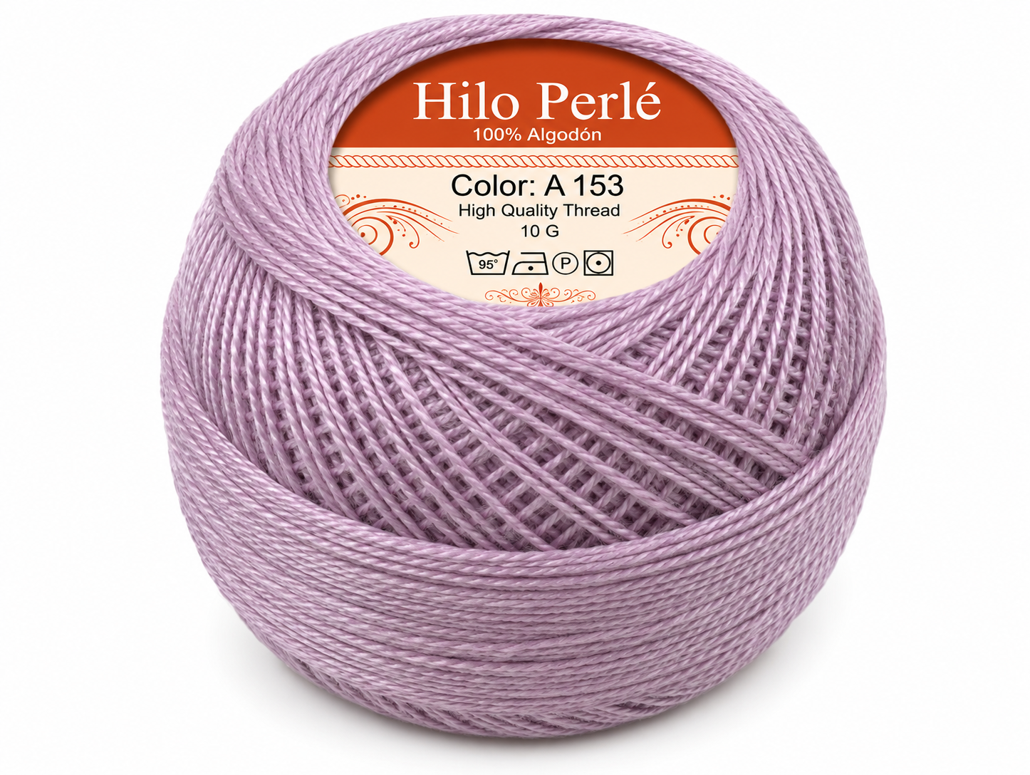 Hilo perlé para bordar #8 100% algodón Color Lila Claro - 153 - 10 gramos por ovillo (Caja por 10 Ovillos) Hilo perlé para bordar #8 100% algodón Color Lila Claro - 153 - 10 gramos por ovillo (Caja por 10 Ovillos)