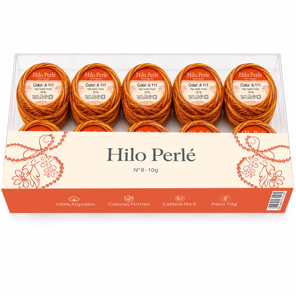 Hilo perlé para bordar #8 100% algodón Color Mostaza matizado - 111 - 10 gramos por ovillo (Caja por 10 Ovillos) Hilo perlé para bordar #8 100% algodón Color Mostaza matizado - 111 - 10 gramos por ovillo (Caja por 10 Ovillos)