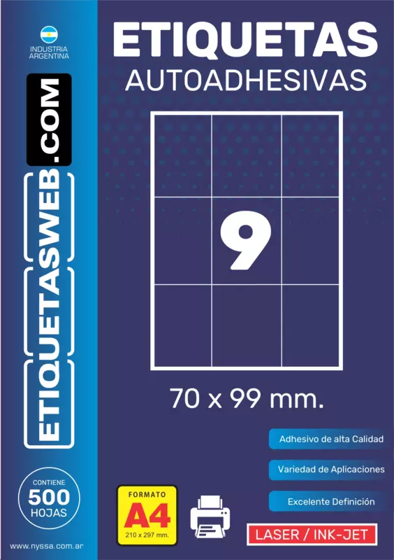ML ETI.AUT. SIN IMP. 70x99 LASER 1B. Cx4500