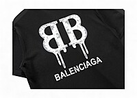 Playera Balenciaga Logo BB Efecto Pintura Goteada