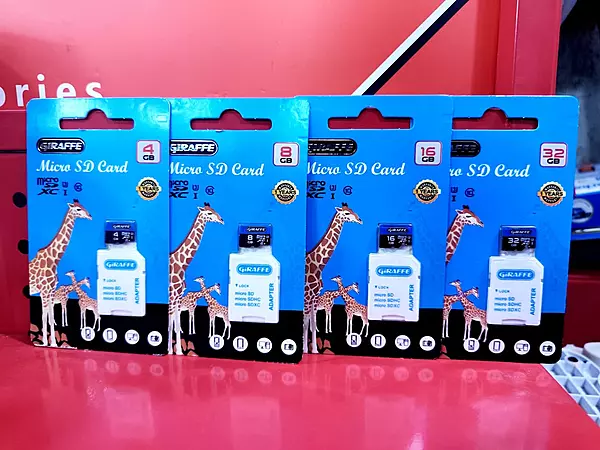 GIRAFFE MEMORY CARDS (With warranty)