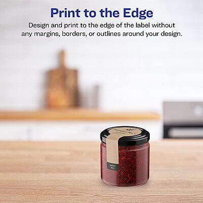 Avery Kraft Brown Lollipop Labels, Sure Feed Technology, 1.5" x 4", Print-to-The-Edge, Laser/Inkjet Printable