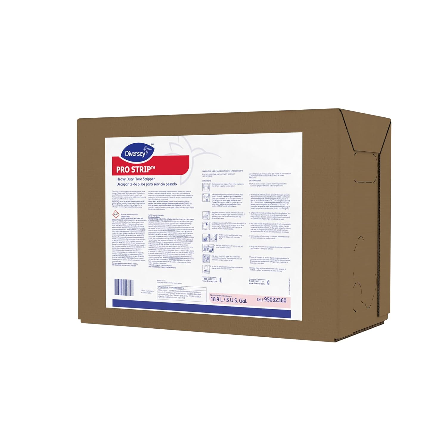 Diversey Pro Strip Heavy-Duty Floor Stripper, Cherry Almond Scent, 5 Gallon Container