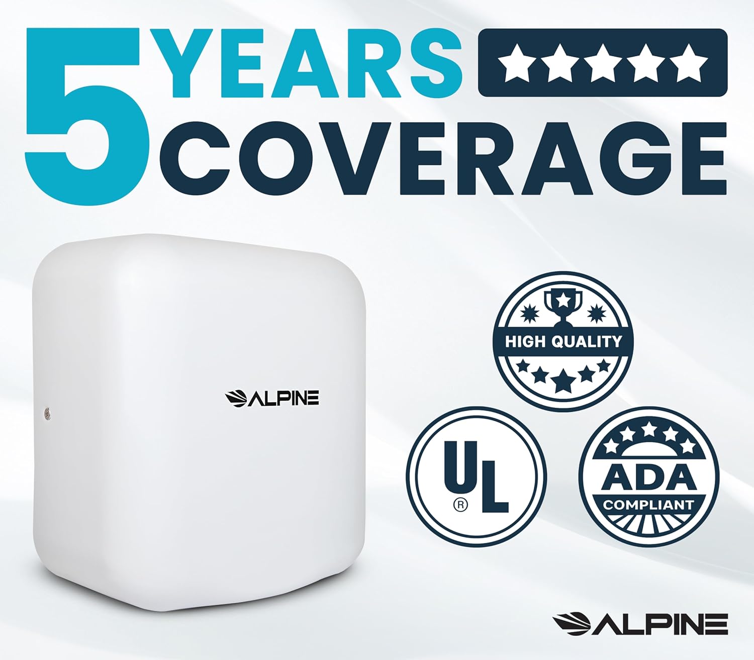 Alpine Hemlock Commercial Automatic High-Speed Stainless Steel Hand Dryer (110-120V)