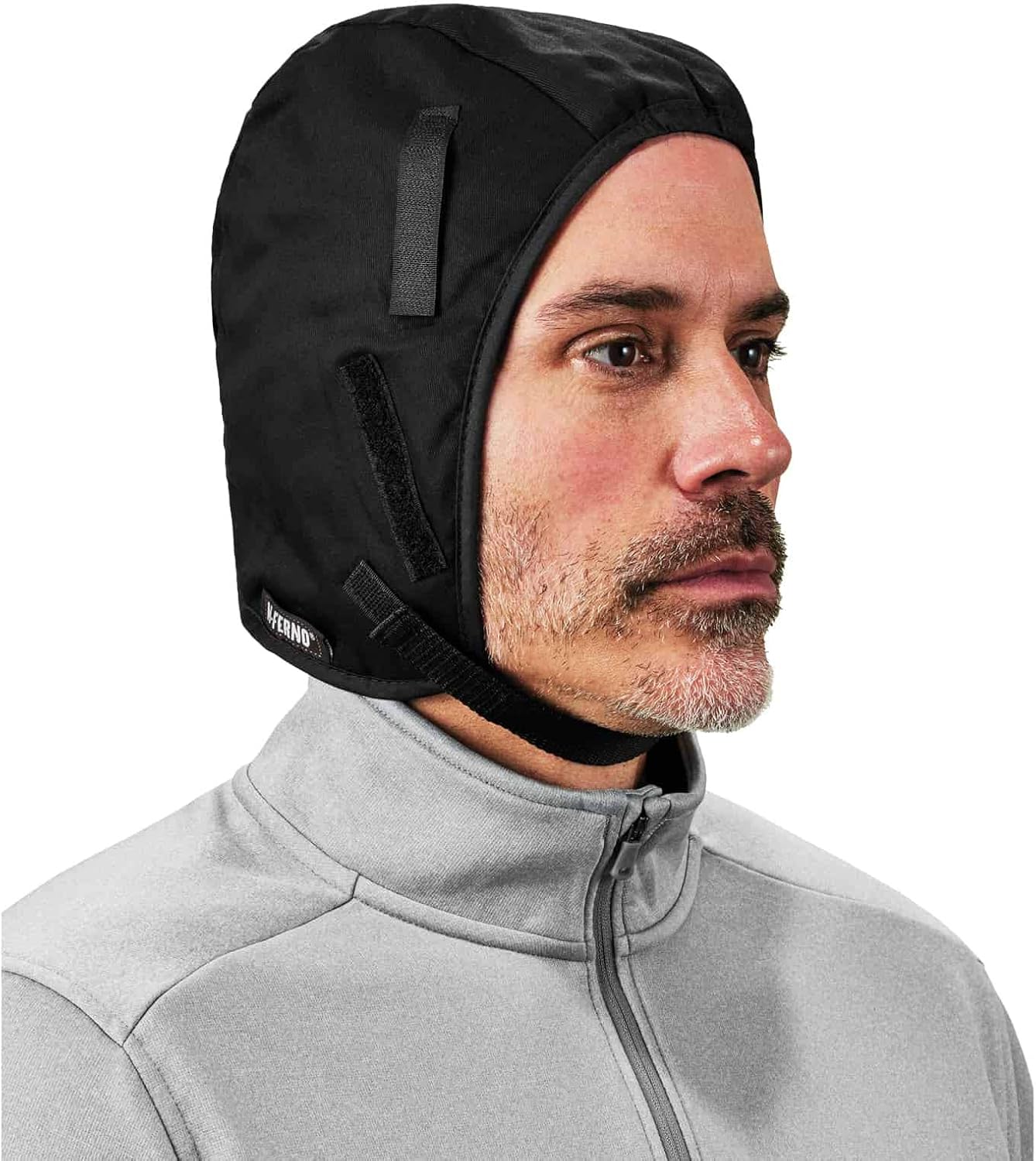 Ergodyne N-Ferno 6850 Winter Hard Hat Liner - 2-Layer, Fleece-Lined, Cotton Shell, Reg-Length One Size