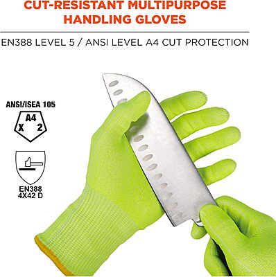 ERGODYNE ProFlex 7040 Cut-Resistant Food-Grade Gloves ANSI A4 / EN388 Level 5