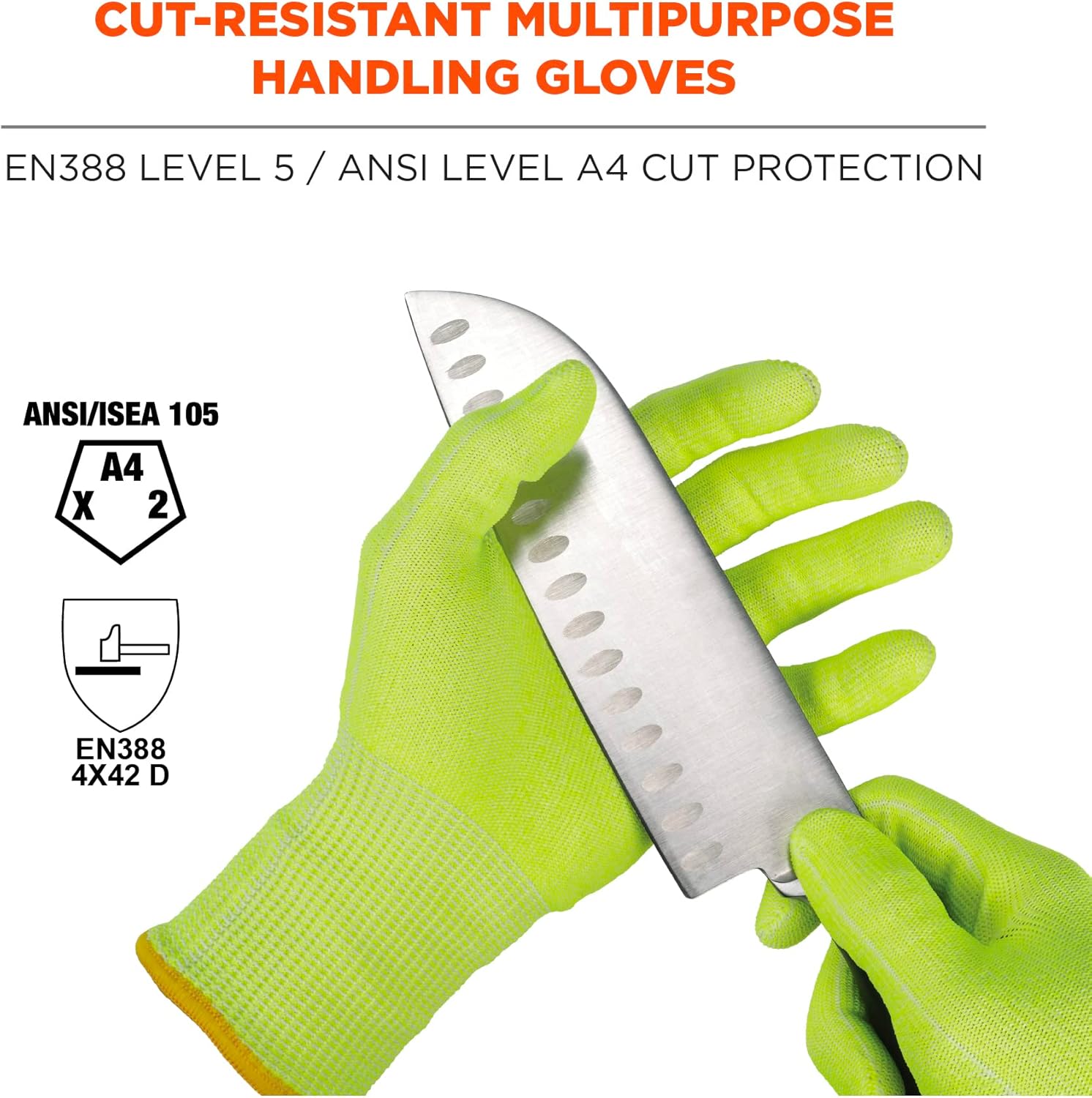 ERGODYNE ProFlex 7040 Cut-Resistant Food-Grade Gloves ANSI A4 / EN388 Level 5