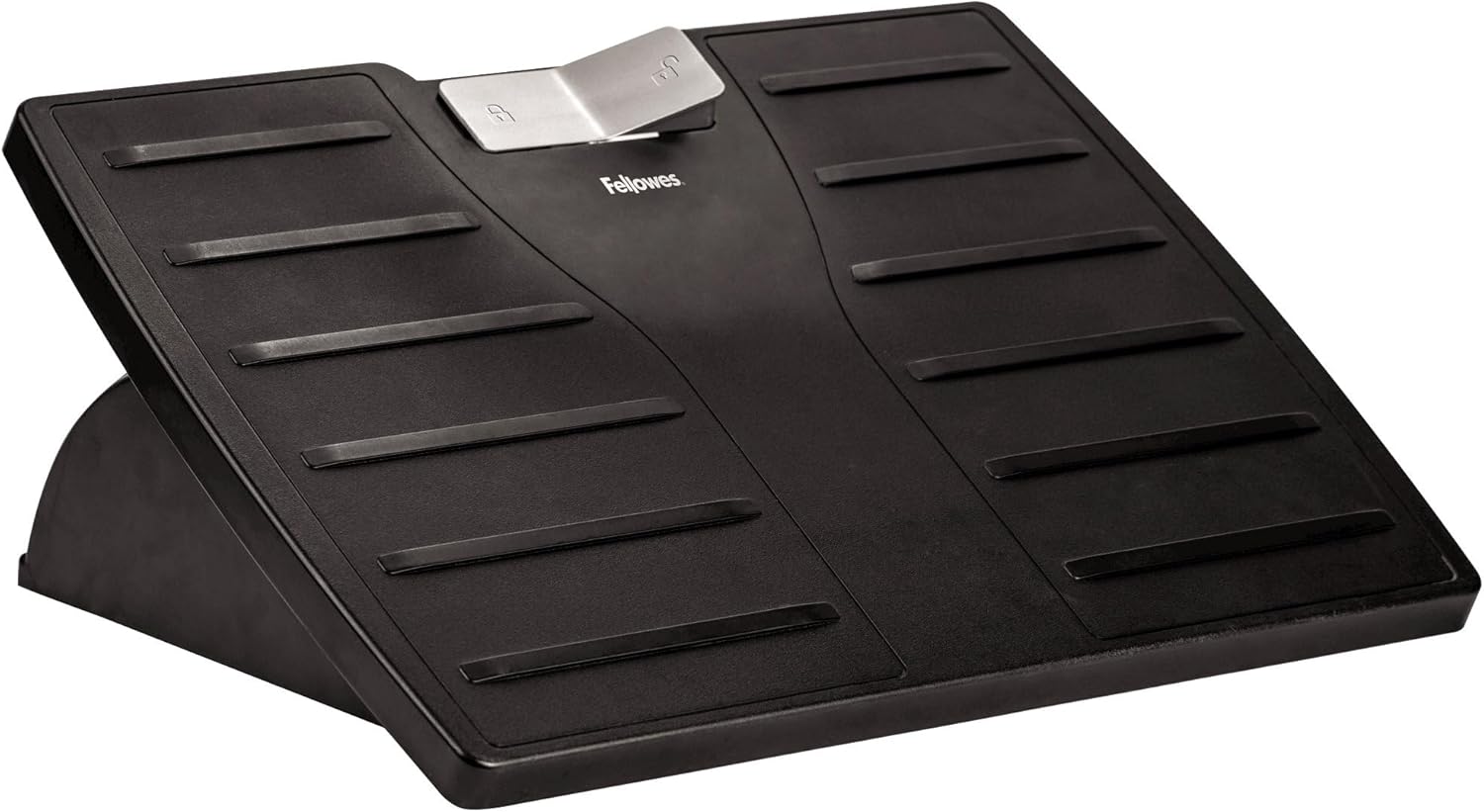 Fellowes Office Suites Adjustable Footrest, 17.5in x 13.1in - Black/Silver