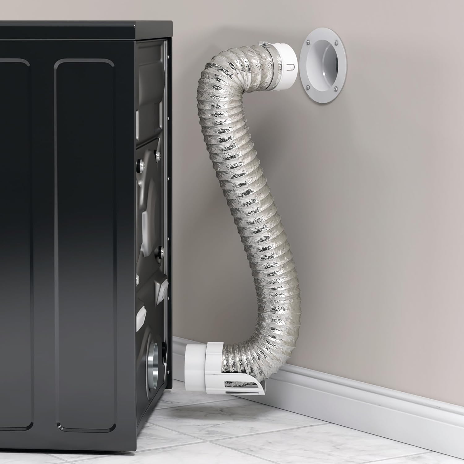 DEFLECTO Supurr-Flex 5-Ply 4in Aluminum Dryer Vent Duct