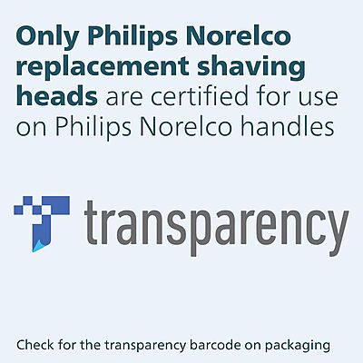 Philips Norelco SH30/52 Shaving Heads, Compatible with Philips Shavers Series 1000, 3000 and 5000, Powerful Performance, Self-Sharpening, 3 Pieces, Model SH30/52