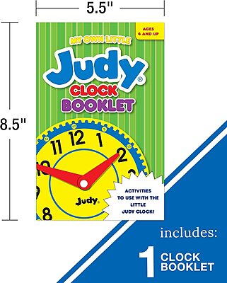 Judy Carson Dellosa 5" x 5" Mini Clock and My Own Little Clock Booklet with Telling Time Activities