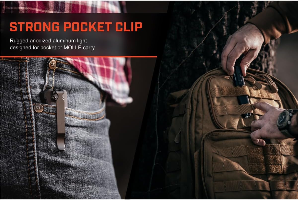 Streamlight 88814 Wedge 300-Lumen Slim Everyday Carry Flashlight, Includes USB-C Cable and Lanyard, Red