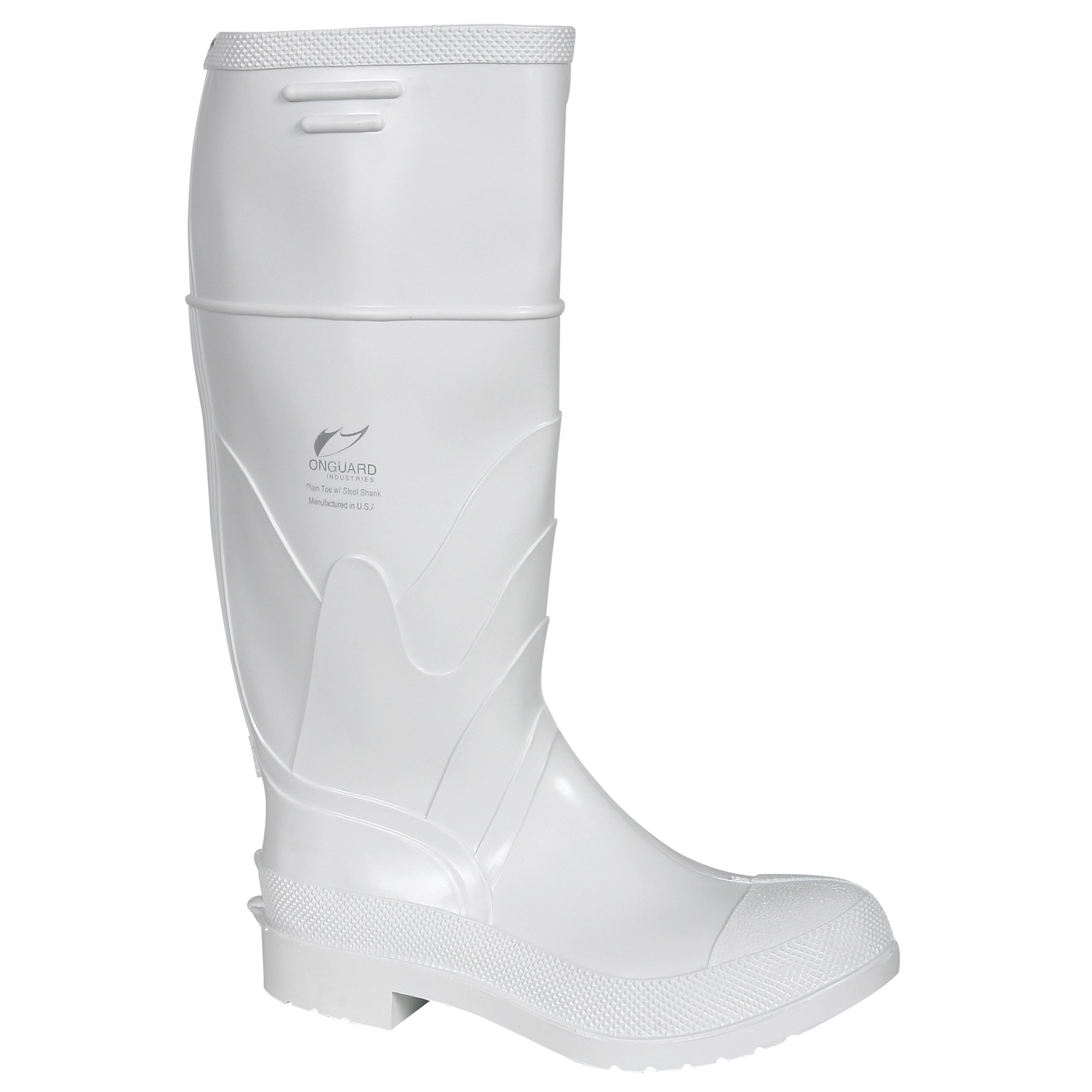 Dunlop Protective Footwear,Plain Toe White Safety Lock, 100% Waterproof PVC, Lightweight and Durable Protective Footwear