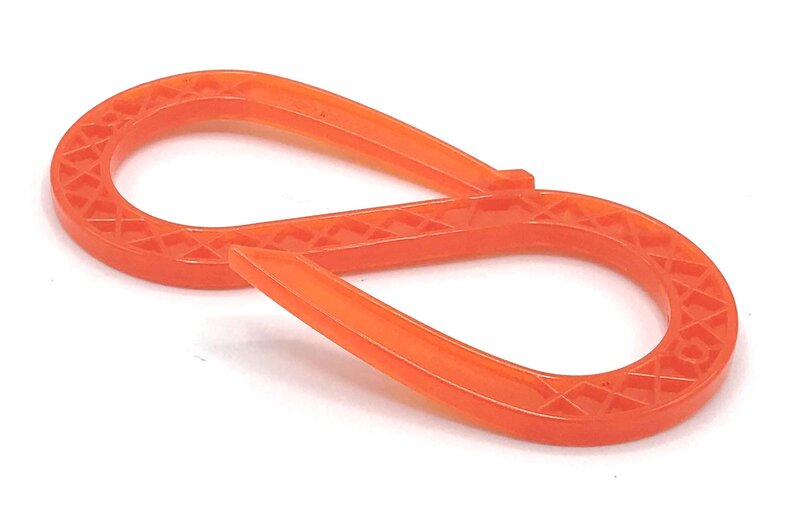 Checkers Industrial Safety Products CHQUICKHOOK-O Linebacker Quick Hook, Capacity, Volume, Polycarbonate, Orange (Pack of 50)