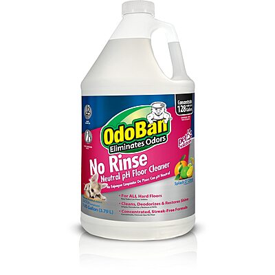 OdoBan Pet Solutions No Rinse Neutral pH Floor Cleaner Concentrate, 1 Gallon Citrus 128 Fl Oz (Pack of 1)