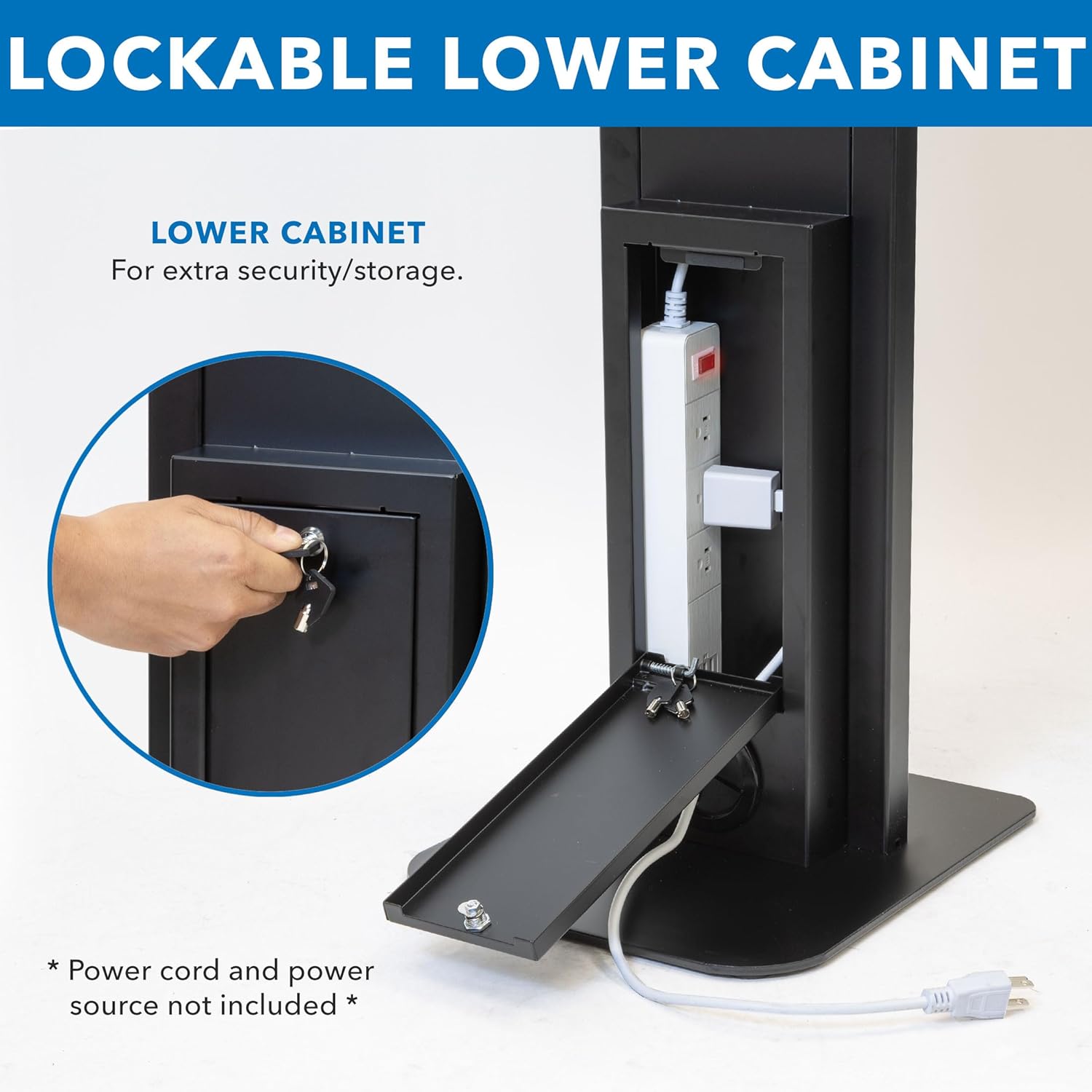 Mount-It! Anti-Theft Tablet Floor Stand Kiosk, Commercial Floor Kiosk with Universal Enclosure