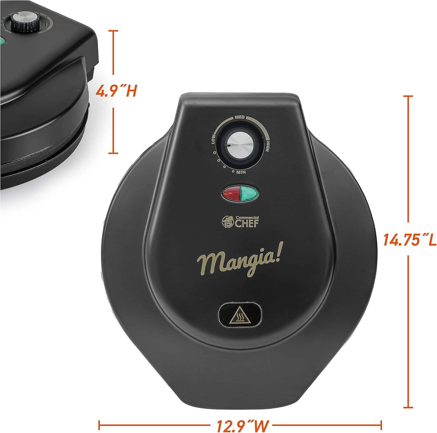 COMMERCIAL CHEF Countertop Pizza Maker