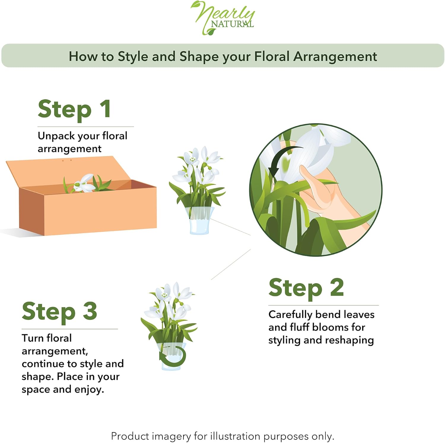 Nearly Natural 4689 Mini Peony Silk Arrangement, Assorted 10 x 10 x 10 Arrangement