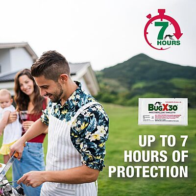 CoreTex Bug X 30 Mosquito, Tick, & Insect Repellent Wipes with 30% DEET