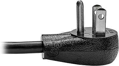 Tripp Lite Desktop Computer Power Cord, Right-Angle 5-15P to C13 - Heavy Duty, 15A, 125V, 14 AWG, 6 ft, Black (P007-006-15D)