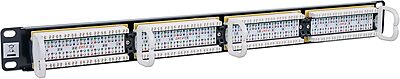 INTELLINET Cat6 UTP Patch Panel - Installer Grade Gold Contacts - Black