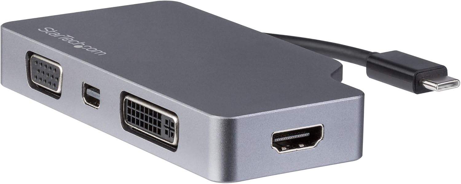 StarTech.com USB C Multiport Video Adapter with HDMI, VGA, Mini DisplayPort or DVI - or DVI (1080p)