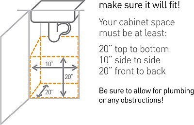 simplehuman Under-Cabinet and In-Cabinet Pull-Out Trash & Recycling Bin, Heavy-Duty Steel Frame
