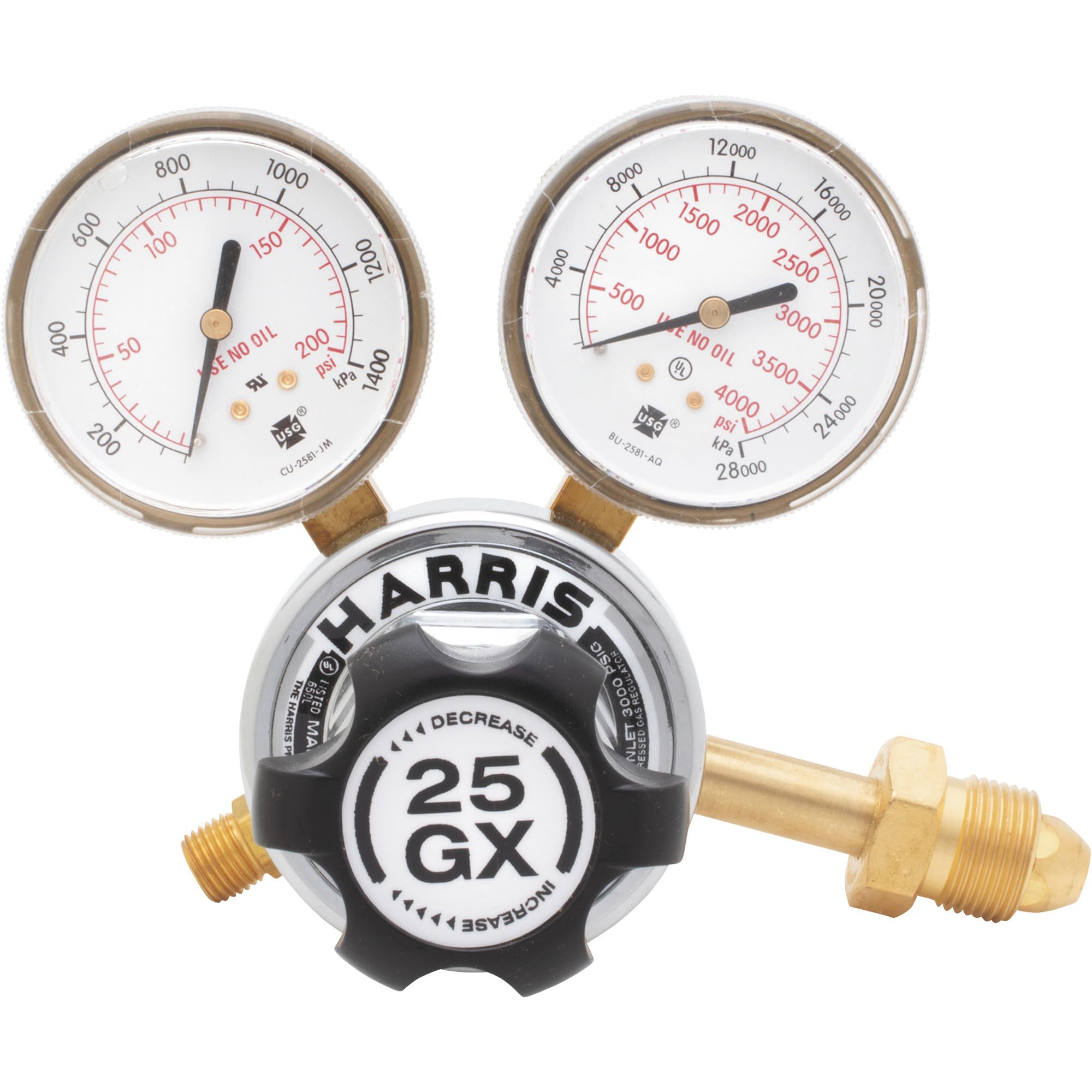 HARRIS 3000540 25GX Single-Stage 580 CGA Gas Regulator