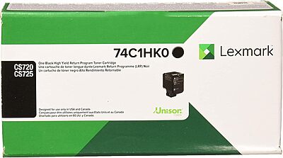 Lexmark 74C1H High-Yield Return Program Toner Cartridge for CS720/CS725 Series
