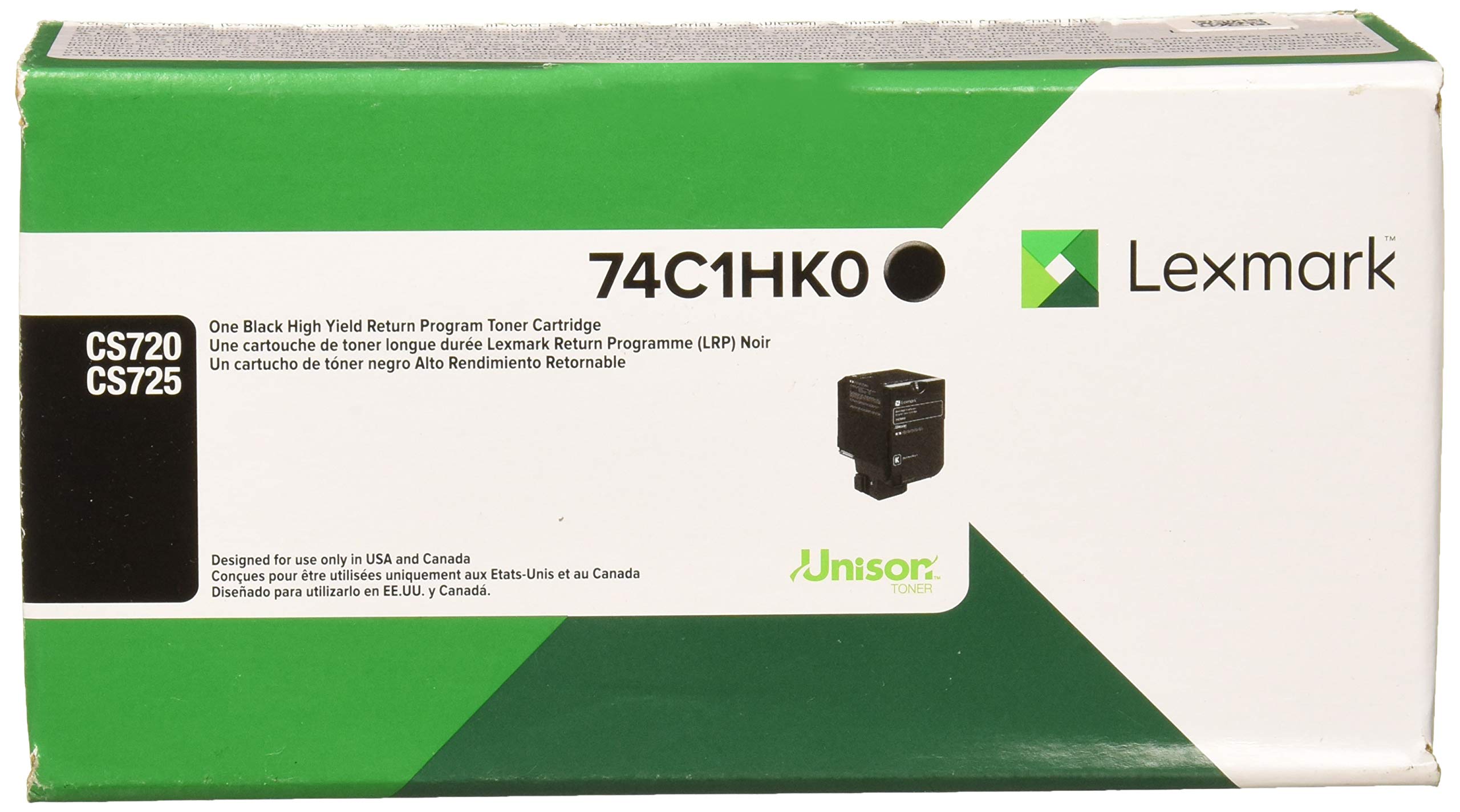 Lexmark 74C1H High-Yield Return Program Toner Cartridge for CS720/CS725 Series