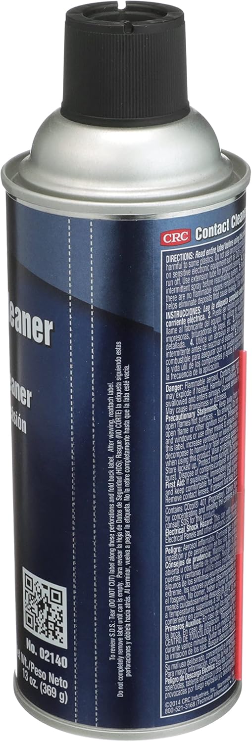 CRC Contact Cleaner 2000 Precision Cleaner 02140 – 13 Wt. Oz., Aerosol Electrical Cleaner for Electronic Cleaning