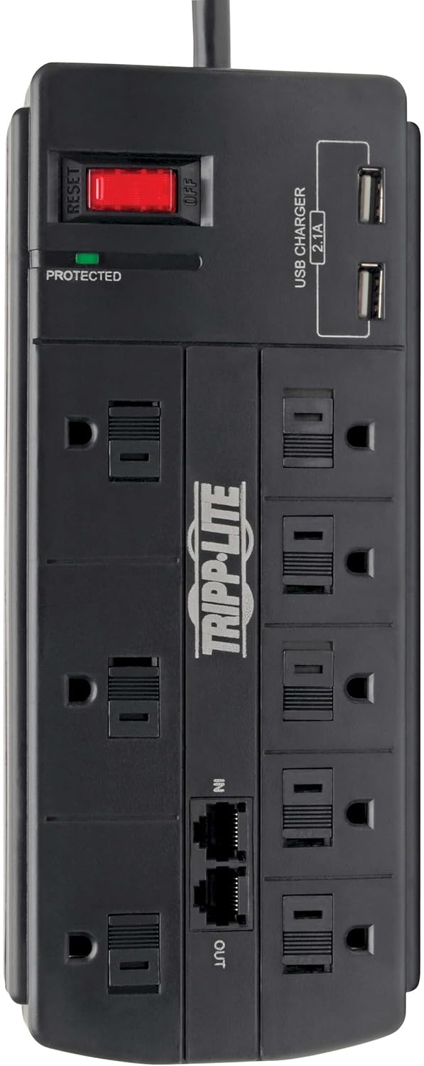 Tripp Lite Surge Protector Power Strip with USB Charging