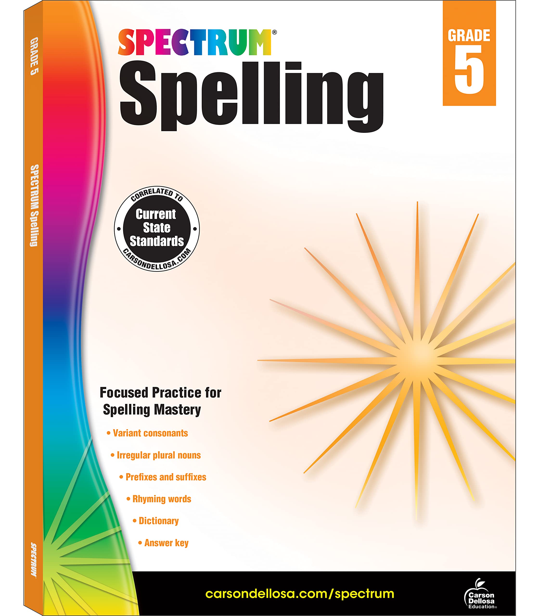 Spectrum Spelling Workbook Grade 5, Ages 10 to 11, 5th Grade Spelling Workbooks, Handwriting Practice with Parts of Speech