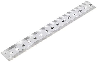 Mitutoyo 182-105, Steel Rule, 6" X 150mm, (1/32, 1/64", 1mm, 1/2mm), 3/64" Thick X 3/4" Wide