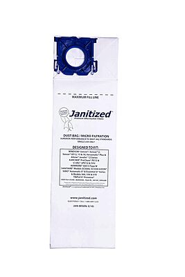 Janitized Windsor Sensor Vacuum Filter Bags, White — Pack of 100
