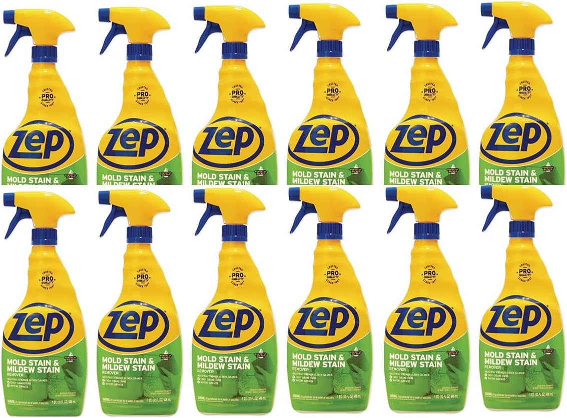 ZEP No-Scrub Mold & Mildew Stain Remover with Bleach, 32 fl oz