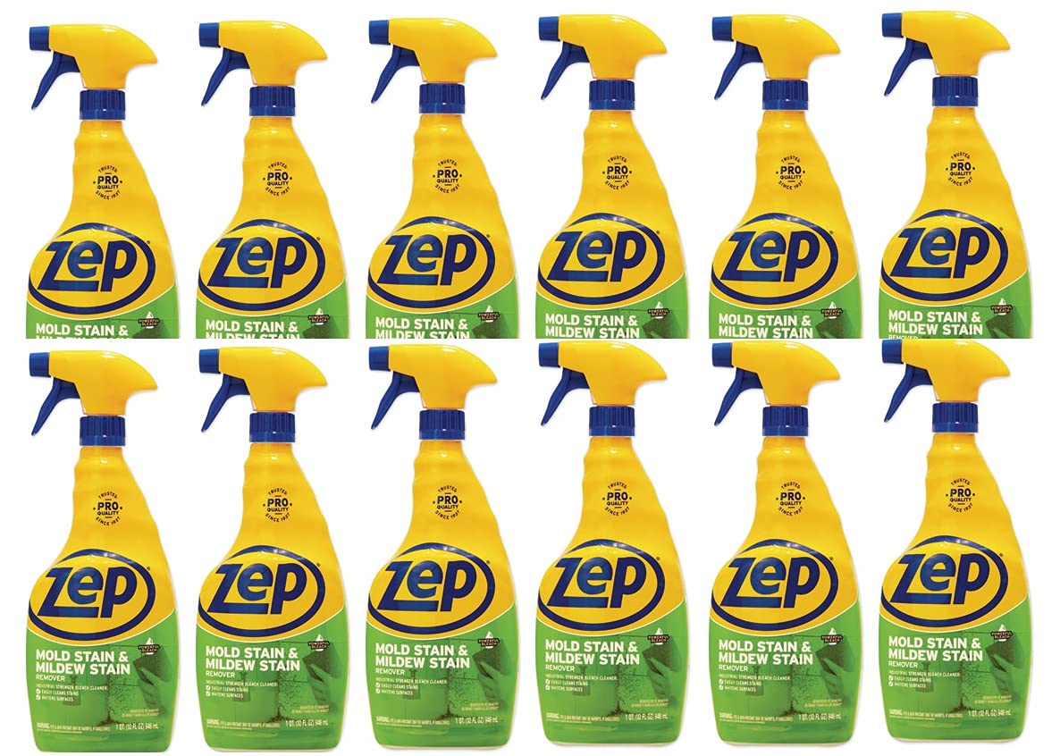 ZEP No-Scrub Mold & Mildew Stain Remover with Bleach, 32 fl oz