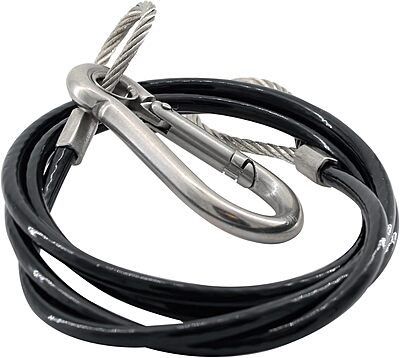 Panther Outboard Safety Cable Stainless Steel f/Motor Bracket