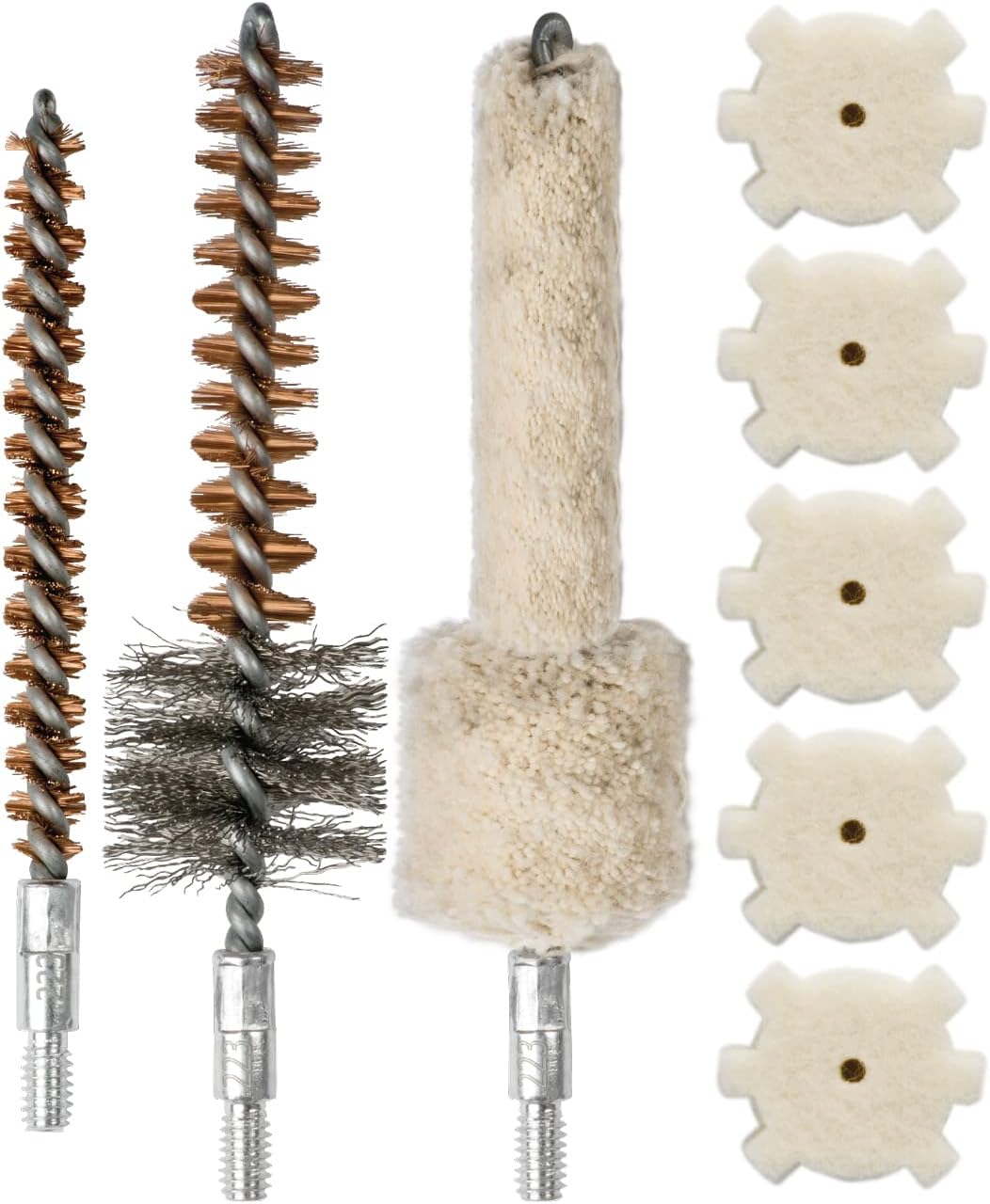 Real Avid Brush Combo: Star Chamber Pads, Chamber Brush, Chamber Mop and Bore Brush for Modern Sporting Firearms Chambered