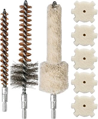 Real Avid Brush Combo: Star Chamber Pads, Chamber Brush, Chamber Mop and Bore Brush for Modern Sporting Firearms Chambered in .223/.224 Caliber Family, White