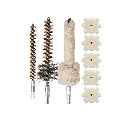 Real Avid Brush Combo: Star Chamber Pads, Chamber Brush, Chamber Mop and Bore Brush for Modern Sporting Firearms Chambered in .223/.224 Caliber Family, White