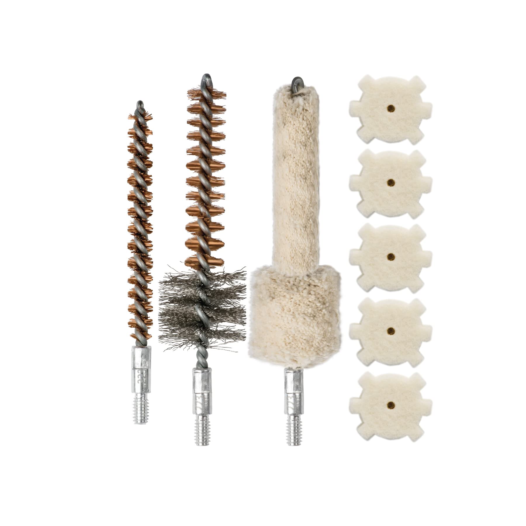 Real Avid Brush Combo: Star Chamber Pads, Chamber Brush, Chamber Mop and Bore Brush for Modern Sporting Firearms Chambered