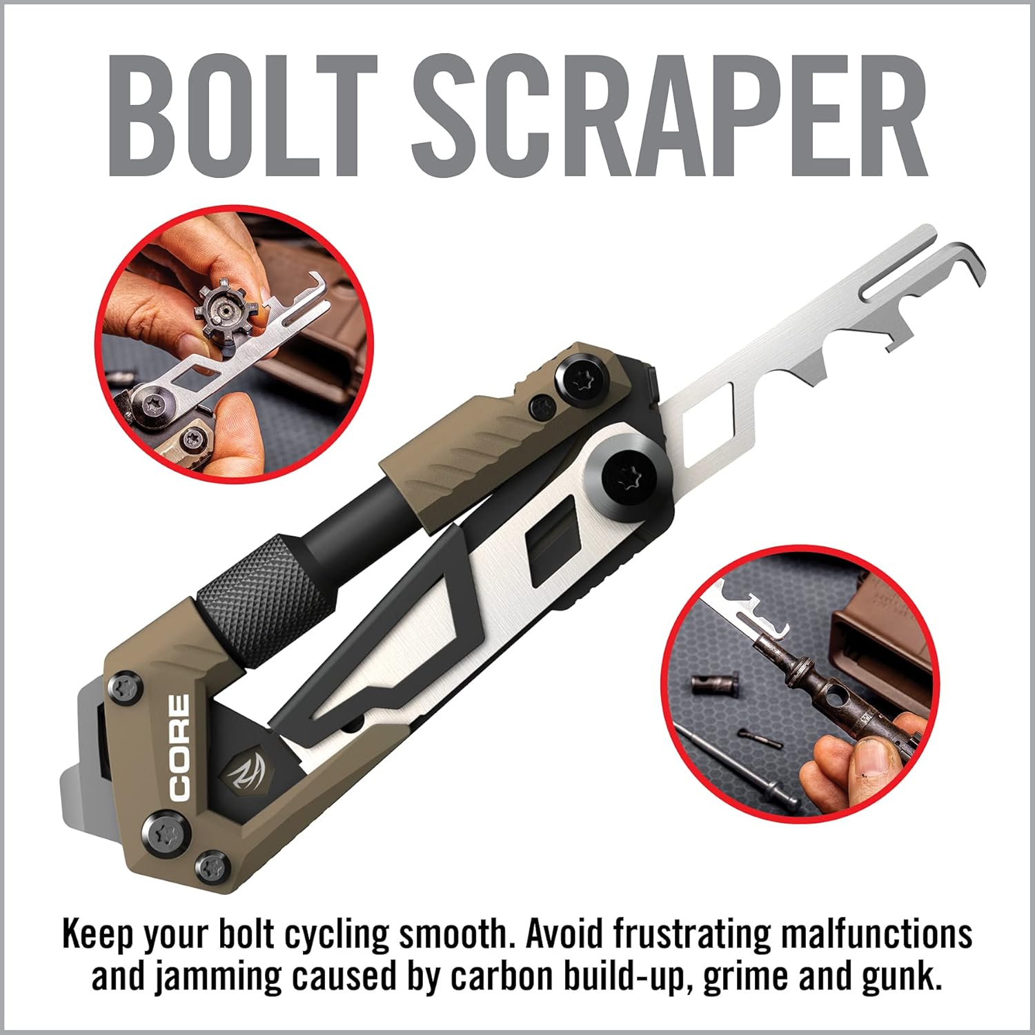 Real Avid Gun Multi Tool CORE: Tactical Rifle Tool & EDC Tools, Gun Accessories & Utility Tool Kit for Gun Maintenance