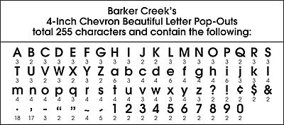 Barker Creek Letter Pop-Outs Chevron Die-Cut Cardstock