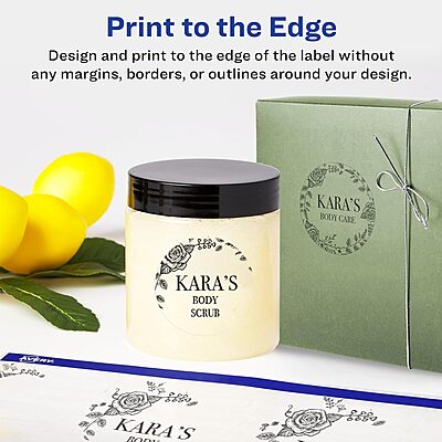 AVERY Glossy Clear Round Labels, Sure Feed Technology, 1-5/8" Diameter, Print-to-The-Edge, Laser/Inkjet Printable