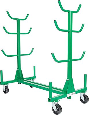 Greenlee 668 Mobile Material Handling Conduit and Pipe Rack with 603 Casters Mobile Conduit and Pipe Rack