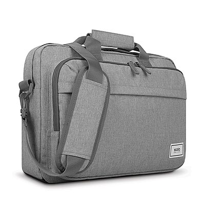 Solo New York Briefcase - Laptop Carrying Bag for Women & Men, Brief for Travel & Work, Front Zippered Pocket