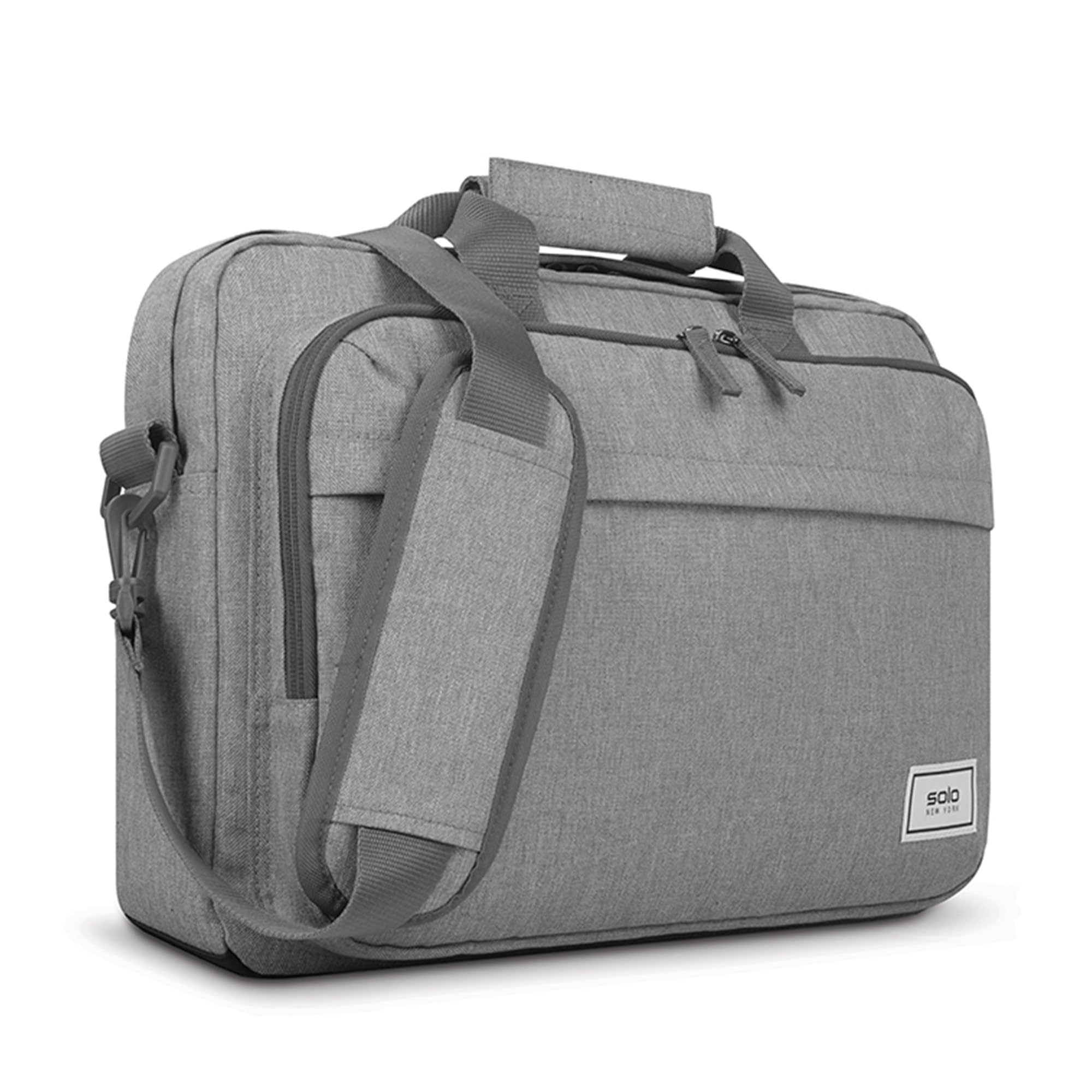 Solo New York Briefcase - Laptop Carrying Bag for Women & Men, Brief for Travel & Work, Front Zippered Pocket