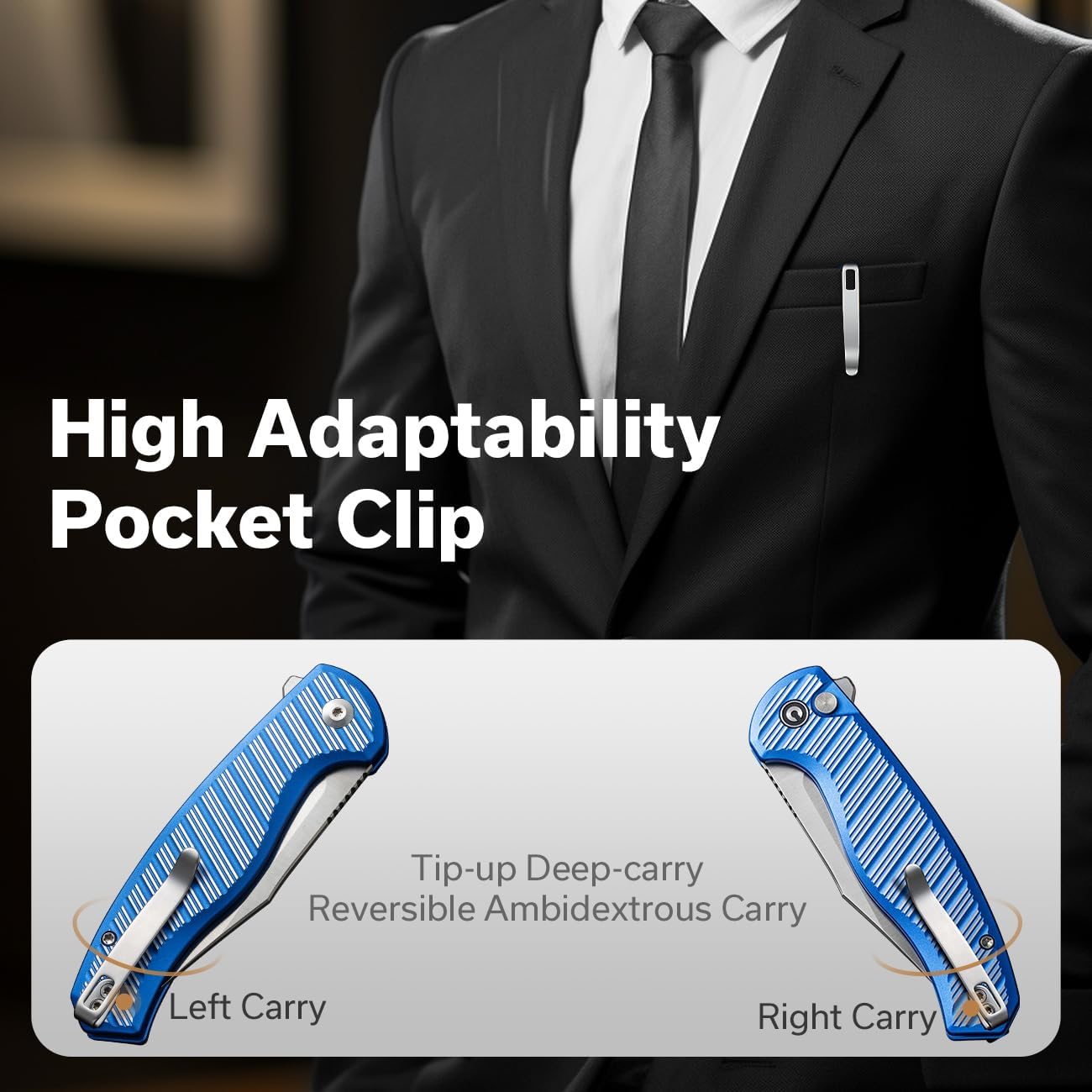 CIVIVI Stormhowl Pocket Knife, Folding Knife with 3.3" Nitro-V Blade and Aluminum Handle